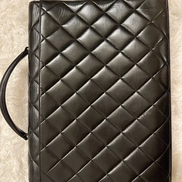 Authentic Chanel Lambskin Leather Briefcase - Picture 4 of 8